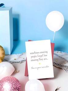 Humorous Encourasynthetic Gemstoneent Card With Envelope, Encouraging Words, Suitable For Him Or Her, Friends, Colleagues, Family, Suitable For Birthdays And Special Occasions, Funny And Inspirational Greeting Card - Multicolor - View 9