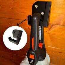 Heavy Duty Steel Wall Mounted Trimmer Holder, Easy To Install Garage Organizer For Lawn, Hedge Trimmers And Tool Storage, DIY Enthusiasts, Stylish And Sturdy Black Finish, Wall Mounted Trimmer Bracket