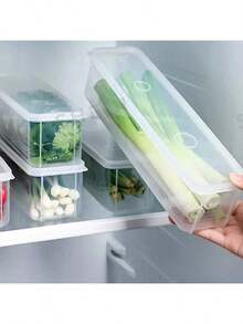 Rectangular Plastic Food Storage Container Box, Airtight Seal For Noodles, Fruits, Eggs, Refrigerator Organization - Multicolor - View 6