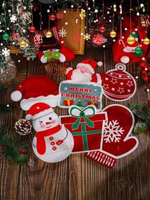 10 Stücke beidseitig bedruckte Weihnachts-Geschenktüten mit Geschenkmustern. Perfekt für Geburtstage, Hochzeiten, Weihnachtspartys und Geschenkverpackung.