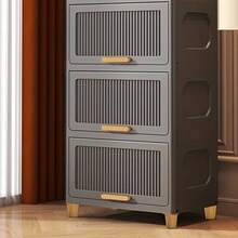 6-Tier Plastic Stackable Storage Bins: Cabinet-Style Containers For Home & Office - Neatly Stores Items, Enhances Space Efficiency - Grey - View 5