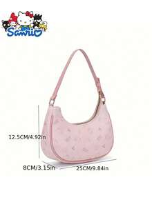 1 件 Sanrio Hello Kitty 腋下单肩包、手提包、可调节肩带、适合日常外出、理想的生日礼物、送给家人和朋友的绝佳礼物（无礼盒包装） - 彩色 - 查看 7