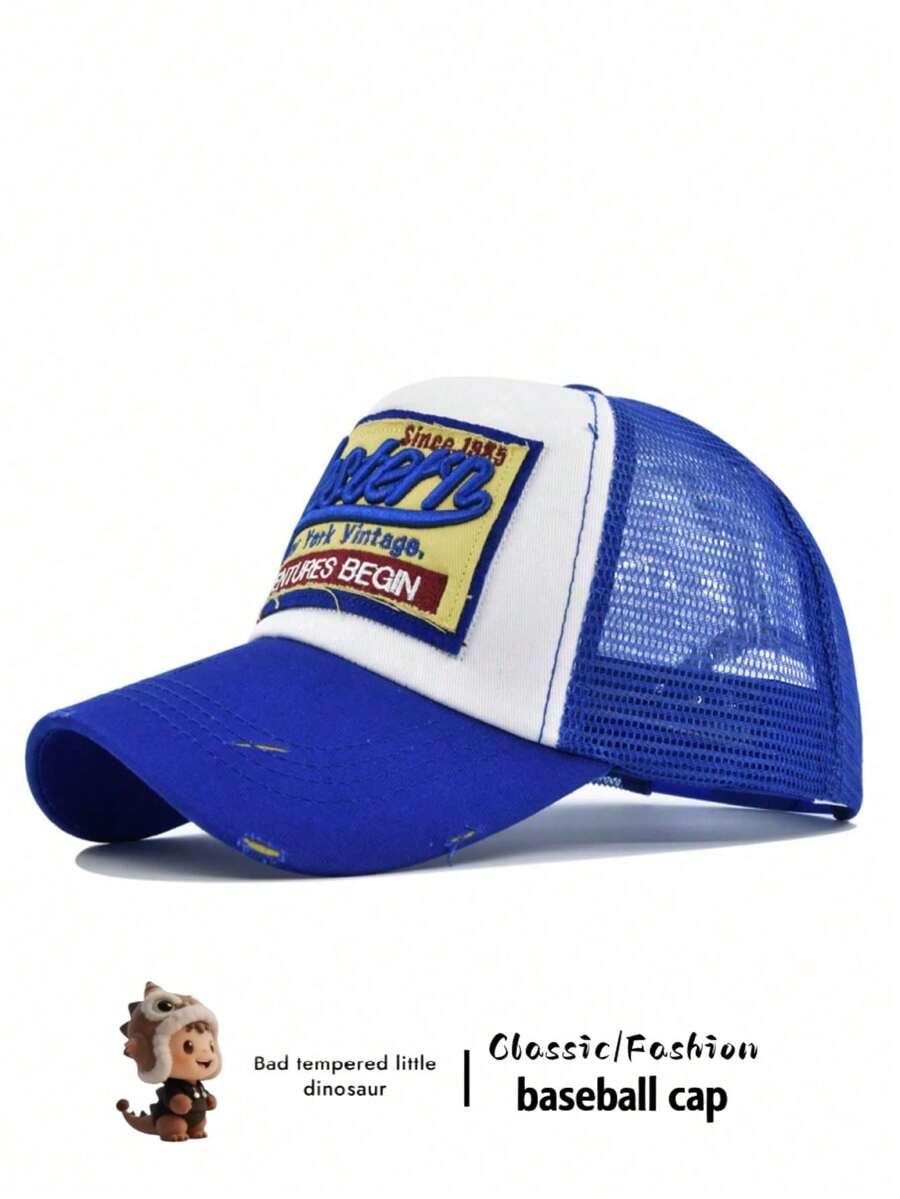 1pc Unisex Baseball Cap, Casual Street Wear Sun Hat, Outdoor Hiking Accessory, Unisex Couple Design