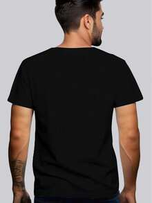 T-shirt da uomo a maniche corte con scollo rotondo, stampa trifoglio, stile casual, primavera ed estate, fantasia.