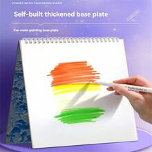 1pc 50 Sheets/Book A4 Oil Painting Style Sketchbook, Blank Drawing Paper For Art Students, Sketch Pad For Painting, Drawing, Doodling