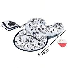 Infant Tummy Time U-Shaped Learning Pillow, Featuring Colorful Cartoon Animal & Nature Designs - Soft Polyester Infant Activity Seat For Motor Skill Development Interactive Sensory Play, Baby Play Mat, Playful Character Design, Durable Baby Toy, Christmas & Halloween Gift