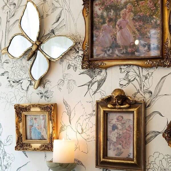 Golden Dragonfly/Butterfly Wall Decor - Resin Crafted, 9.76x12.51 Inches, Translucent Wings, Faceted Body, Mirror-Embellished Design For Living Room Or Party Decoration,Christmas Gift Wall Stickers Room Decor Wall Sticker Stickers Home Decor