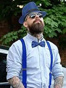 D EXCEED 3/4/5/8 件套 1920 年代咆哮年代男士帽子、领结和 Y 型吊带 – 适用于 1920 年代复古婚礼、复古地下酒吧之夜、装饰艺术主题舞会、盖茨比风格花园派对 - 彩色 - 查看 6