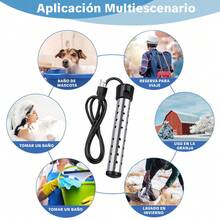 Calentador de agua reforzado, inmersión, 2000W amarillo, calentador de agua de inmersión, potencia 2000W, construcción reforzada, color amarillo