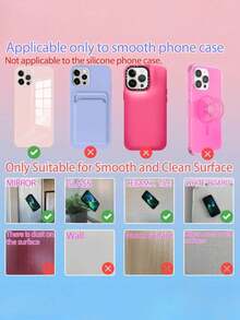 3 piezas Soporte de teléfono con ventosa de silicona, montaje de doble cara SIN adhesivo, estilo corazón/amor, agarre de teléfono pegajoso con mayor poder de succión para teléfonos celulares, sin necesidad de fijar con pegatinas, accesorios de teléfono de manos libres para selfies y videos