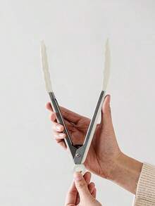 1PC 7/9/12 Inch Silicone Food Clip, A Variety Of Colors And Sizes Are Available, Anti-High Temperature Scalding, Stainless Steel Kitchen Grill Steak Clip, High Temperature Oven Food Clip, Grill Clip, Suitable For Kitchen, Restaurant, Barbecue, Cooking, Back To School Season