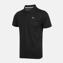 Puma Men's Running Other Series Short Sleeve Polo Shirt 52869901 - Black - View 1