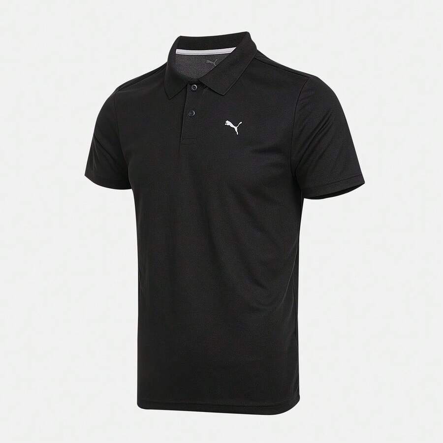 Puma Men's Running Other Series Short Sleeve Polo Shirt 52869901 - Black - View 1