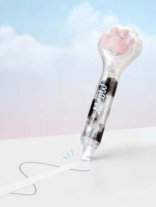 TWINGO 1 Pc Gradient Color Cat Paw Correction Tape, Transparent Color-Tubes With Massage Roller, Smooth Durable Eraser Tape For Classroom Office Art,Back-To-School Fashionable Supplies - Multicolor - View 3