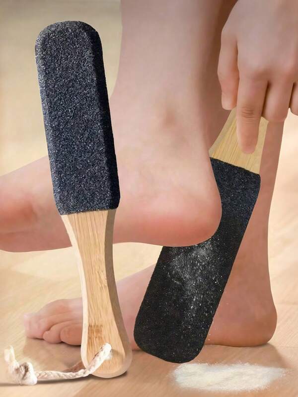 1 Stück professionelle Pediküre-Feile, geeignet für Männer und Frauen zum Entfernen von rissiger, abgestorbener Haut und Hornhaut an den Fersen, beidseitig verwendbares professionelles Pediküre-Werkzeug, Fußmassage-Reiniger, Fußfeile Bimsstein, Buchenholz-Fußfeile, Fußscruber/Badezimmer-Accessoires/Körperpflege und Reinigungsutensilien/tägliche Heim- und Reiseartikel