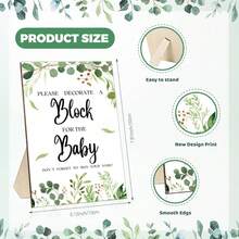 43 pièces Ensemble de jeu pour Baby Shower, Idées uniques pour Baby Shower, comprenant 30 blocs en bois vierges DIY, 12 marqueurs et 1 panneau de jeu "Décore un bloc" pour la fête de révélation du sexe du bébé