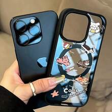 Esta funda magnética para teléfono de macaron dos en de acrílico está disponible en varios colores y compatible con los modelos X, XS, XS, 11, 12, 13, 14, 15 y 16 Pro, incluyendo la serie Plus. - Azul - Ver 7