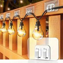 20pcs Outdoor String Light Installation Kit - Bathroom Hooks, Adhesive Strips, Wall Mounts, Shelves, Shoe Racks, Damage-Free Sticky Pads