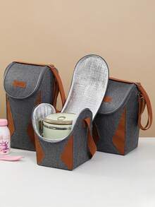 1pc Office Workers' Lunch Box Bags, Waterproof Hand-Held Insulation Bags, Student Insulation Bags, Insulated Ice Packs, Thickened Aluminum Foil With Rice Bags