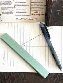 1 件装加厚金属尺，适用于学生几何绘图绘画，铝合金尺子，办公文具