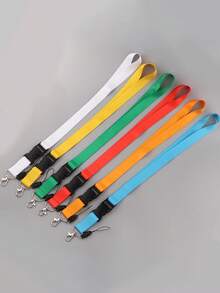 1pc Customizable Text Work ID Lanyard, Personalized Lanyard For Work ID, Detachable Clasp Customized Neck Strap Keychain, Suitable For Work ID, Phone Lanyard, Key Lanyard - Multicolor - View 10