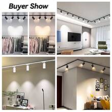 3pcs/4pcs/6pcs GU10 Recessed Ceiling Track Lights, Replaceable Bulb, Spotlight For Room, Living Room, Bedroom, Corridor, Kitchen, Closet, House, Store, Supermarket, Clothing Store, Mall, Studio, Restaurant, Bar, Gym, Dance Studio. Voltage: 85-265V, Black/White Available - GU10 Track Light - View 5