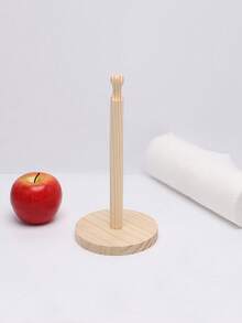 1Pc Wooden Paper Towel Holder,Kitchen Paper Towel Dispenser, Paper Towel Holder Countertop,Bamboo Paper Towel Roll Holder,Napkin Stand On The Desk,Kitchen Towel Rack,Tissue Rack For Kitchen,Dining Room,Restaurant,Plastic Wrap Holder,Table Top Items,Kitchen Storage,Organizer,Standard Roll Holder For Cabinet,Stand With Anti-Skid Base
