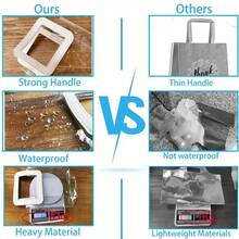 10/5/1 pieza - Bolsa de regalo de PVC transparente y grueso, caja de caramelos de boda, bolsa de regalo, bolsa de almuerzo, bolsa de regalo de Navidad.