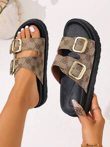 New Plus Size Women Wedge Platform Sandals, Fashion Versatile Minimalist Style Soft Comfortable Solid Color Full Coverage Women Wedge Platform Sandals