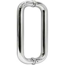 2 Stück 46cm Duschtürgriffe, Duschglastürgriffe Rücken an Rücken, kompatibel mit dickem Glas, geeignet für rahmenlose Duschtüren, Büro, Chrom-Finish, aus Edelstahl 304