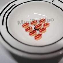 10 Mini Resin Hot Dog Figurines, Fake Hot Dog Toy House Decoration, Micro Landscape DIY Craft Ornaments, Suitable For Toy House Accessories, Miniature Toy House Accessories - 10個 - 查看 10