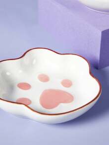 PETSIN 2pcs Japanese Style Cat Paw Shaped Cute Cartoon Creative Ceramic Dipping Sauce Soy Sauce Dishes - Multicolor - View 4