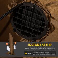 5' Halloween Inflatables Outdoor Decorations Ghost Tree With Pumpkins, Blow-Up LED Yard Decor Indoor Outdoor For Garden, Lawn, Party, Holiday