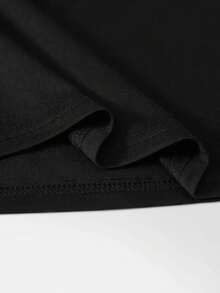 Camiseta Elástica para Mujer - Suéter Cómodo para Gimnasio, Looks Casuales y Formales - Cuello Redondo Todo el Año - Ropa Esencial Lavable a Máquina, Moda Versátil, Tejido Suave - Oscuro - Ver 3