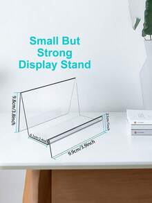 1pc Acrylic Wallet Display Stand Clear Glasses Storage Rack For Album, Cd, Magazine, Postcard, Picture, Plate, Artworks, Phone.