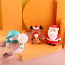 1/3/6/12/48个装圣诞节挤压泡泡玩具，适合儿童男孩女孩，感官减压玩具，柔软挤压解压玩具，幼儿圣诞礼物，派对小礼品 - 彩色 - 查看 3