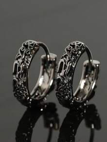 2 paia di orecchini da uomo a cerchio in metallo vintage con decorazione a drago, adatti all'uso quotidiano, per creare uno stile di moda, regalo ideale per amici uomini per Natale, Capodanno, San Valentino e altre festività