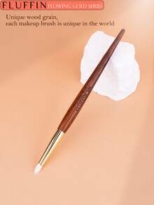 1支 FLUFFIN E09 眼影晕染刷，眼影晕染眼线细节化妆刷，100% 细尖山羊毛，铜箍和非洲红木手柄，化妆工具，眉刷，眼影刷，螺旋刷，赠品 - 紅木色 - 查看 9