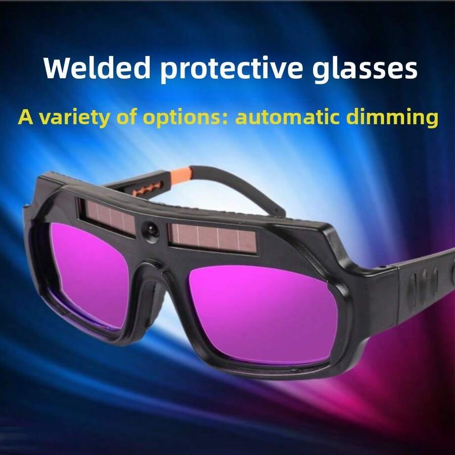 1pc Auto-Darkening Welding Glasses, Welding Face Mask, Welder Argon Arc Welding Safety Glasses, Anti-Glare
