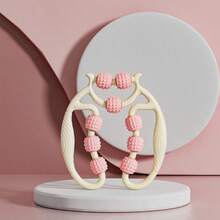 Set de 3 piezas Masajeador de piernas con 9 ruedas, rodillo para aliviar los músculos, desbloquear meridianos, amasar y relajar, equipo de fitness, columna de yoga de espuma, rodillo de fitness, rodillo de yoga, equipo de masaje, rodillo de masaje de fitness, eje hueco de EVA, eje de espuma de fitness, equipo de adelgazamiento de piernas de yoga, equipo de pérdida de peso