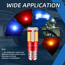 4pcs T10 168 192 W5W LED Bulbs Canbus 12V Error-Free 57smd For Car Dome Lights Reading Light Door Light High-Brightness Neon Lights Car Accessories