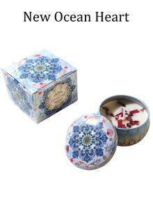 4/1 Scented Candle Set With Colorful Box, Multiple Scent Combinations, Pleasant & Rich Fragrance, Smokeless, Long Burning Time - Christmas Gift Ideal For Family & Friends,Christmas Candle,Gift Sets For Women For Wedding, Birthday, Festivals, Wedding Souvenirs,Aromatherapy Candles For Home,Candle Present For Men And Women, For Birthday Christmas Day Yoga Bath, Valentine's Day Gift, Home, Hotel Decoration, Retro Pattern Design, Soy Wax, - Multicolor - View 58