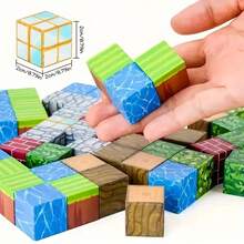 80/105/150/200pcs Magnetic Building Blocks Toy Set - STEM Sensory Cubes, Magnetic Tiles Surprise Box, Creative 3D Cubic Puzzle, Build Mineral World, Suitable For 3+ Boys And Girls, Birthday/Halloween/Christmas Gift (Random Color & Pattern) - Multicolor - View 9