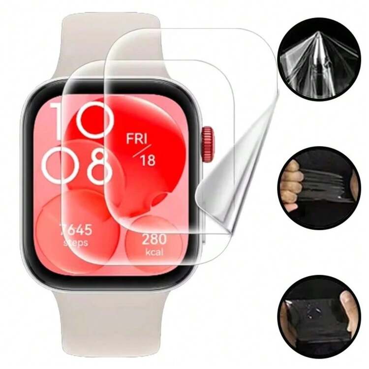 Folia ochronna z hydrożelu kompatybilna z Watch Fit 3/4/4Pro Miękka przezroczysta osłona ekranu, nie szkło Ultracienki, elastyczny materiał TPU Odporny na zarysowania Przejrzystość HD Bez pęcherzyków powietrza Łatwa instalacja Pełne pokrycie - 3 szt. - Zobacz 6