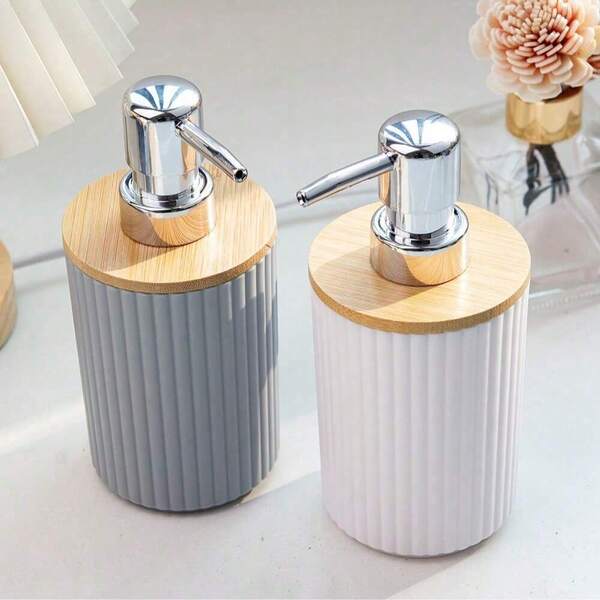 1pc Refillable Soap Dispenser For Bathroom, Plastic Sub Bottle With Pump, Travel Essentials, Body Wash - Soap And Lotion Dispensing Bottles, Liquid Dish Soap Bottle For Kitchen Bathroom, Bath Accessories, Gift Idea For Holidays,