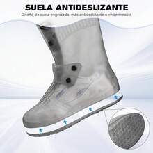 EstiloTendenciaCubre Zapatos Impermeable, Cubrezapatos Impermeable Silicona Antideslizante, Reutilizables Y Plegables, Se Pueden Usar En Climas Lluviosos Y Nevados, Adecuadas Para Hombres Y Mujeres.Calidad PremiumVersióN Mejorada - M (Blanco) - Ver 5