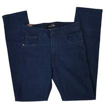 World JSM Silver Pantalon para Hombre de Mezclilla corte casual Slim con Stretch Mundo JSM Silver - Oscuro Azul - Ver 8