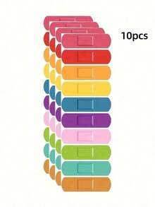 10/20/30/40pcs Colorful PE Waterproof Plasters, 10 Colors - Multicolor - View 10