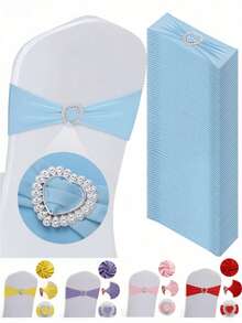 Heart-Shaped Buckle Sliding Elastic Chair Cover Strap, Universal Elastic Chair Strap, Suitable For Wedding Banquets, Event Parties, Wedding Celebrations, Party Banquets, Hotel Events, Ceremonies, Holiday And Birthday Decorations, Christmas, And Other Occasions.