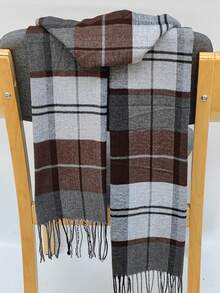 Classic Plaid Scarf, Versatile Autumn/Winter Unisex Gift, High-End Fashion Double-Sided, Warm, Neck Warmer, Blanket - Multicolor - View 15